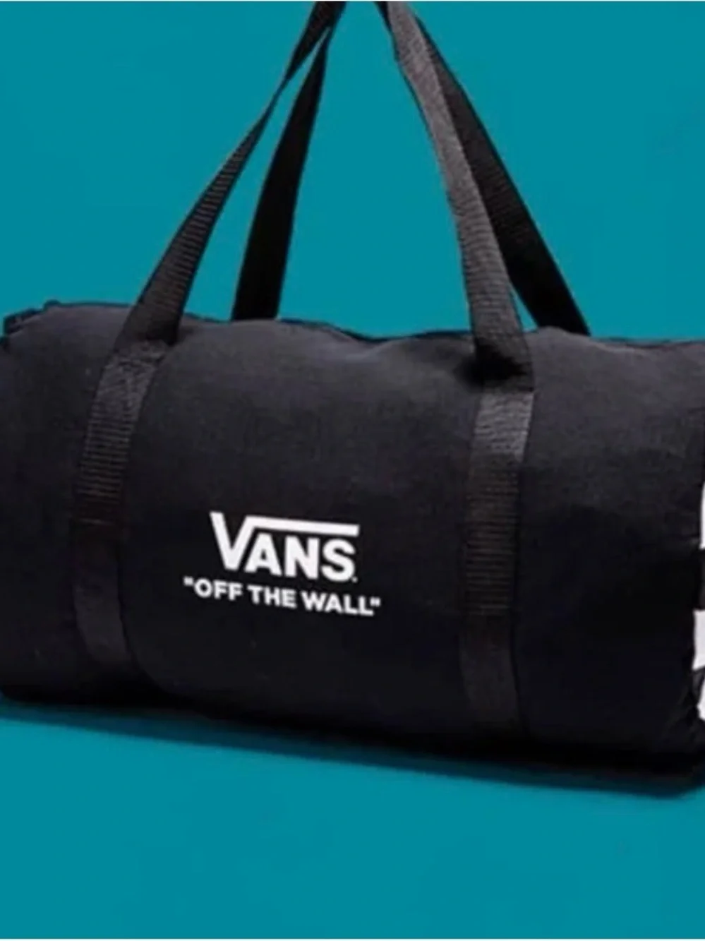 New mens womens Vans Black Duffel Bag with White Logo